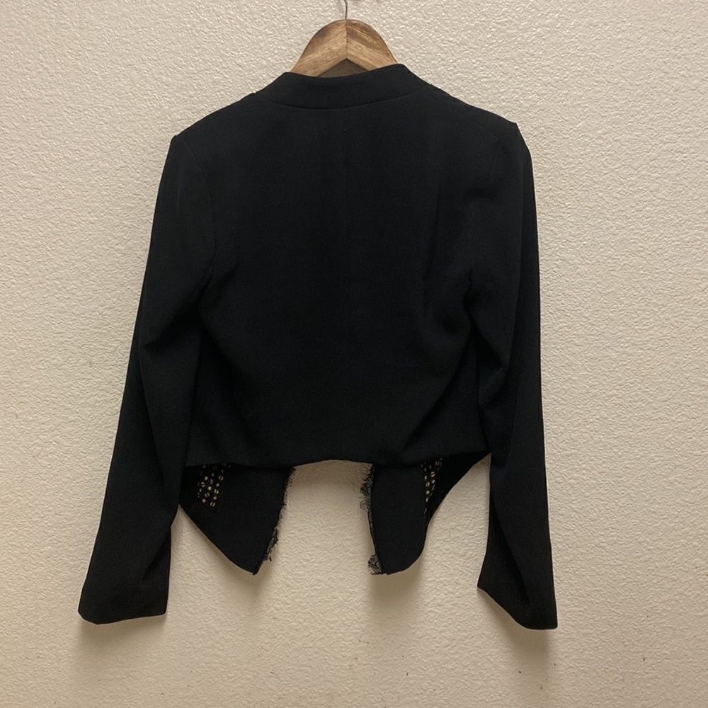 Anthropologie Elvenses Lace Trim Open Front Blazer Small - Picture 5 of 5